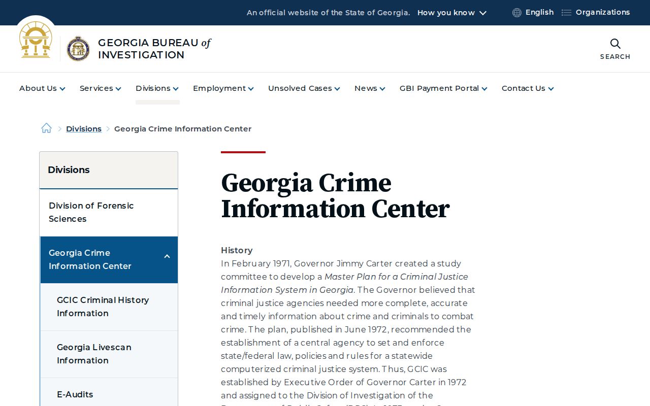 Georgia Crime Information Center records information relevant to Wilkinson County warrants